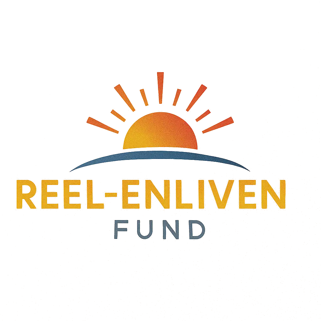 Reel-Enliven Fund logo – representing uplifting, purpose-driven storytelling and film investment partnerships within the Reel-Funding Group.